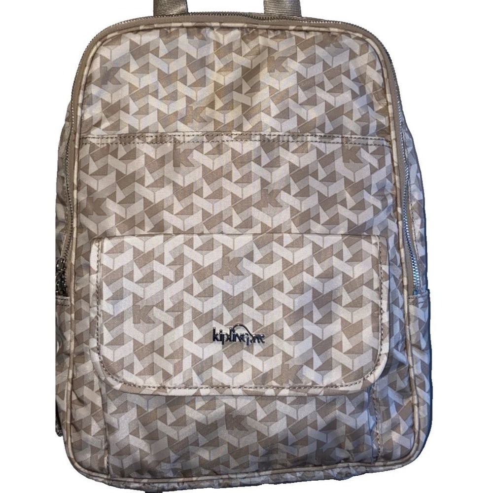 Kipling Backpack Sandra Beige Slim Travel Bag City